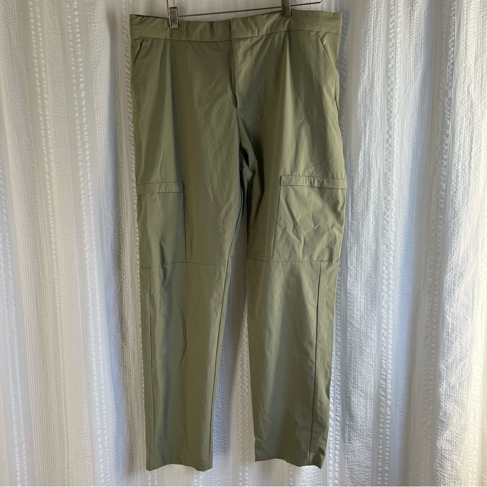 FLX Dynamic Stretch Cargo Pants Mens Large Khaki Greenish Khaki Nylon‎ Pant